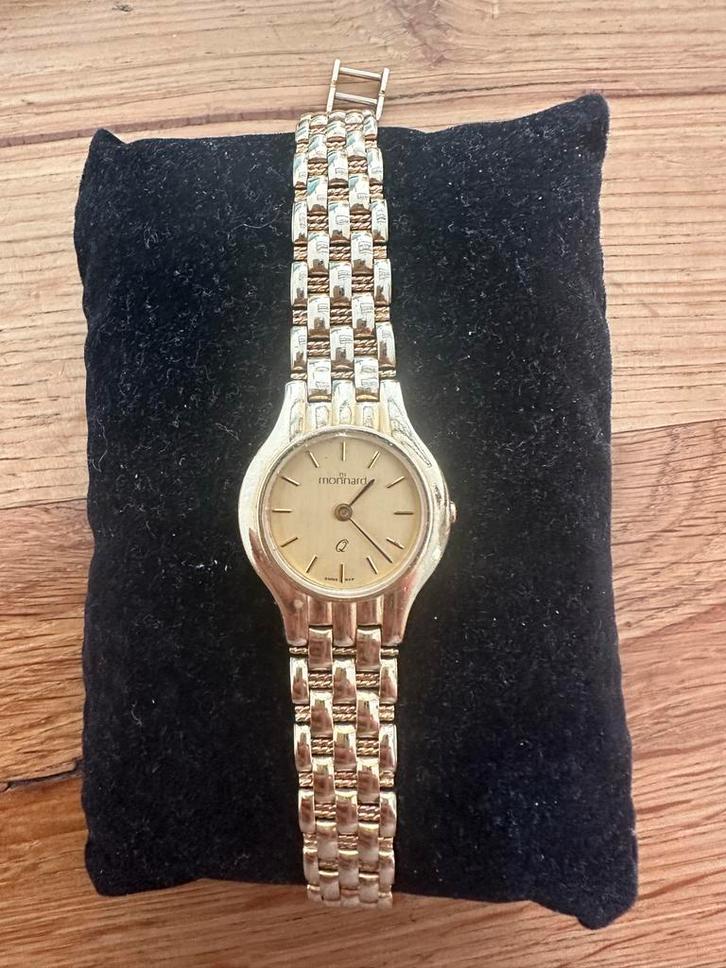 Monnard Gouden Dameshorloge, Sieraden, Tassen en Uiterlijk, Horloges | Dames, Gebruikt, Polshorloge, Overige merken, Goud, Goud