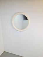 Xl moderne wit ronde spiegel kunststof strak design ‘80, Huis en Inrichting, Woonaccessoires | Spiegels, N, Rond, Ophalen of Verzenden