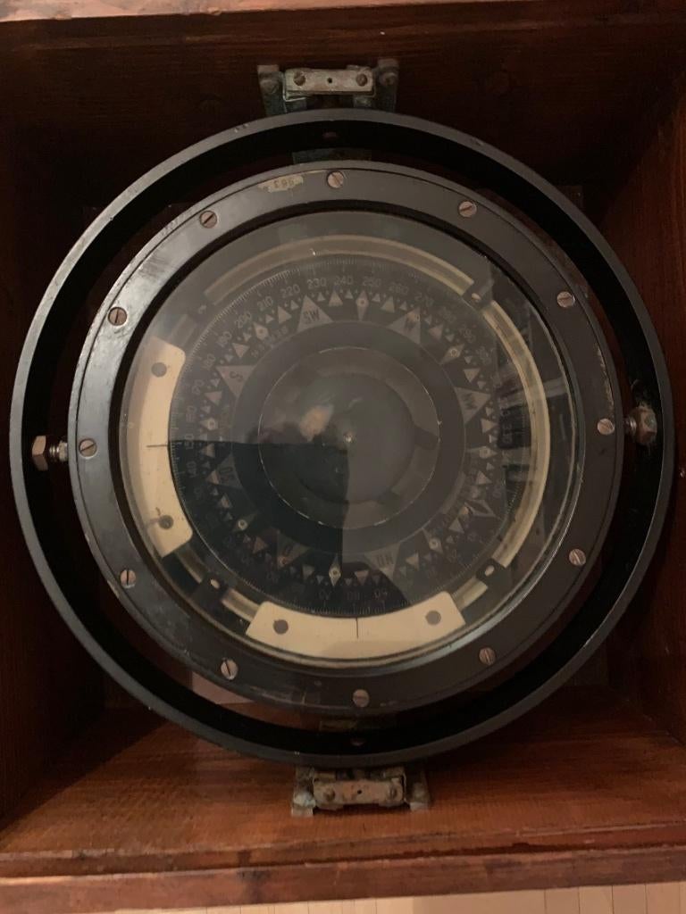 Kompas Bergen Nautik, Verzamelen, Scheepvaart, Gebruikt, Kaart, Foto of Prent, Ophalen