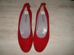 MauroTeci rode leren schoenen met sleehak maat 40, Nieuw, MauroTeci, Ballerina's, Verzenden