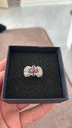 Diamanten ring met robijn en saffier, Ophalen of Verzenden, Gebruikt, Goud, Dame