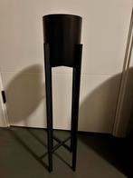 Plantenstandaard zwart inclusief pot (76 x 16 cm), Huis en Inrichting, Ophalen of Verzenden, Zo goed als nieuw