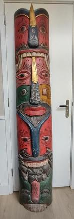 Prachtige Originele Totempaal/ Masker, Antiek en Kunst, Ophalen