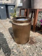 Bloempot XL brons goud, Ophalen, Gebruikt