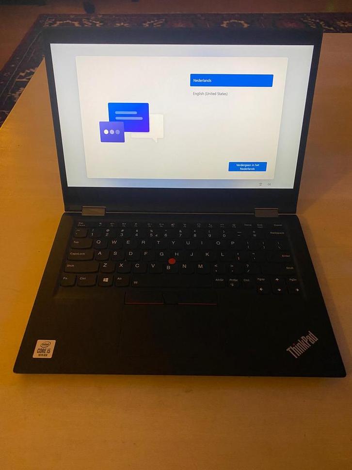 Lenovo ThinkPad X13 Yoga G1-Intel Core i5-10e Touchscreen, Computers en Software, Windows Laptops, Zo goed als nieuw, 14 inch