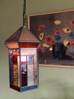 Hanglamp, Art Deco, Amsterdamse school, glas in lood, 20/30, Antiek en Kunst, Ophalen of Verzenden