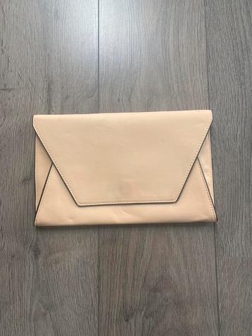 Beige/pasteloranje clutch/envelop tasje Zara beschikbaar voor biedingen