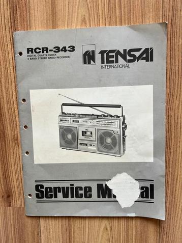 Service Manual Tensai RCR-343, gratis zie de omschrijving. beschikbaar voor biedingen
