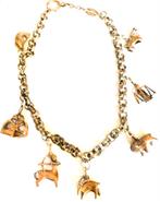 Vintage sterrenbeeld jasseron ketting, Sieraden, Tassen en Uiterlijk, Kettingen, Ophalen, Gebruikt, Zilver, Overige materialen