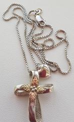 Mooie witgouden ketting met hanger 14 karaats, Met hanger, Verzenden, Wit, Zo goed als nieuw