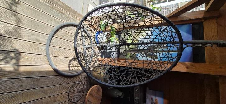 Eggchair zonder kussen, Tuin en Terras, Tuinstoelen, Zo goed als nieuw, Hout, Ophalen