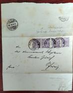 Bijzonder Dubbel gebruikte brief 1886 Duitsland/Zwitserland., Verzenden, Brief