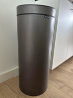 Brabantia Touch Bin 30L Platinum, Huis en Inrichting, Woonaccessoires | Prullenbakken, Gebruikt, 50 tot 75 cm, Ophalen of Verzenden