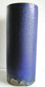 Grote cilinder kobalt blauwe vaas Pieter Groeneveld, Ophalen of Verzenden