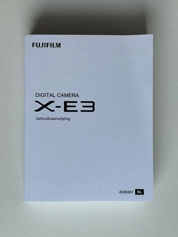 Fujifilm X-E3 Handleiding (Nederlands) beschikbaar voor biedingen