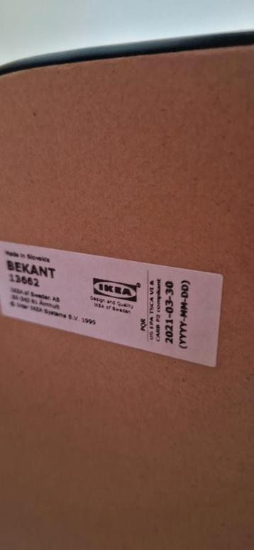IKEA Bekant Bureau - Zwart, Houten Blad, Verstelbaar - afbeelding 5