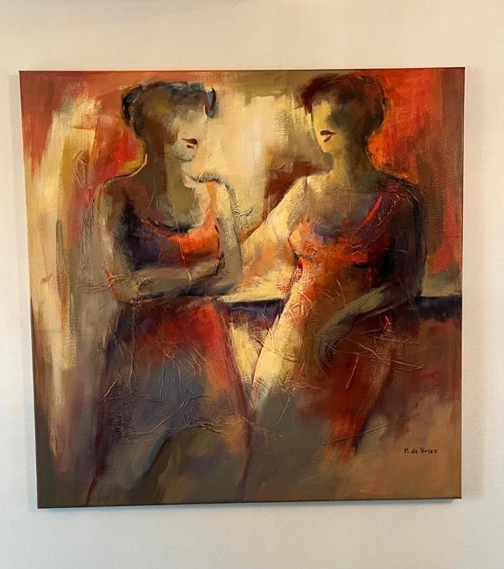Figuratief schilderij van kunstschilder Maria de Vries, Antiek en Kunst, Kunst | Schilderijen | Abstract, Ophalen