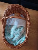 Reiswiegje voor de pop, gevlochten van wilgentenen, Ophalen, Nieuw, Babypop