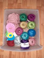 bolletjes lurex garen 10 x + pomponmakers, Ophalen, Zo goed als nieuw, Breien of Haken, Wol of Garen