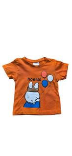Leuk nijntje T-shirt hoera!, maat 74-80, 1 keer gedragen, Jongetje of Meisje, Nijntje, Ophalen of Verzenden, Zo goed als nieuw