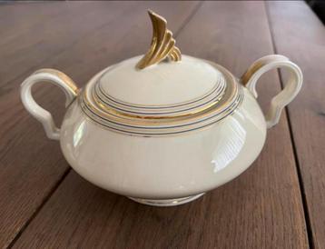 Vintage Suikerpot met Gouden Details beschikbaar voor biedingen