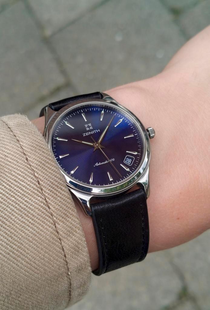 Zenith Elite in top staat, Sieraden, Tassen en Uiterlijk, Horloges | Heren, Zo goed als nieuw, Polshorloge, Overige merken, Staal