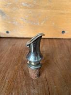 Antieke Zilveren Flessenstop met Schenktuit, Ophalen of Verzenden, Gebruikt, Grijs, Zilver