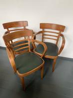 3 houten (eiken) stoelen van Gebroeders Verhouden Oirschot, Huis en Inrichting, Stoelen, Drie, Gebruikt, Bruin, Ophalen