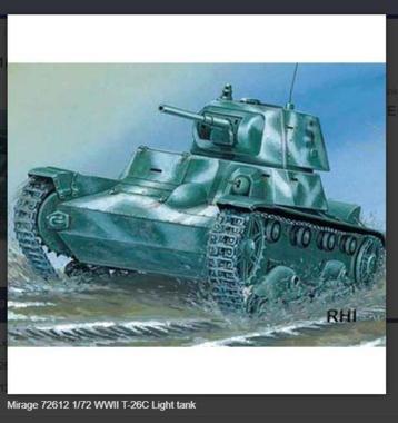 Bouwpakket Mirage-Hobby Mirage 72612 1/72 WWII T-26C Light t beschikbaar voor biedingen