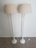 2 brocante lampen beige/wit, Nieuw, Minder dan 100 cm, Ophalen