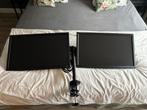 Beugel met 2x Iiyama ProLite B2780HSU monitoren, Computers en Software, Monitoren, Gebruikt, Full HD, DVI, 60 Hz of minder