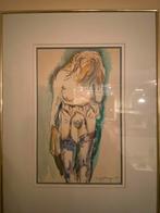 Dame met jarretels FREEK V D BERG, Antiek en Kunst, Ophalen