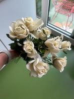 Boeket witte kunst rozen ( 10 stuks), Ophalen of Verzenden, Gebruikt, Binnen