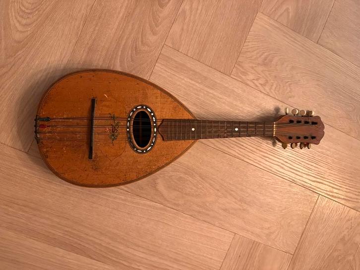 Oude Mandoline - Mooi Instrument, Muziek en Instrumenten, Snaarinstrumenten | Mandolines, Gebruikt, Ophalen of Verzenden