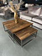 Sleeperwood Salontafel - 2-delig SALE, Gebruikt, Minder dan 50 cm, Rechthoekig, Overige houtsoorten