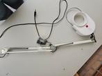 Leeslamp loep lamp voor aan bureau vast te klemmen, Ophalen of Verzenden, Gebruikt
