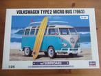 VW type 2 Micro Bus w/Surfboard (Hasegawa 1/24), Hobby en Vrije tijd, Modelbouw | Auto's en Voertuigen, Overige merken, Auto, Groter dan 1:32