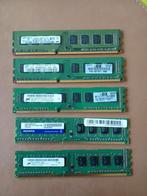 Ram bankjes: 5 x  2 GB - DDR3/PC3 10600u 2R8 voor desktop., DDR3, Ophalen of Verzenden, Zo goed als nieuw, Desktop