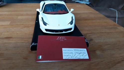 MR Ferrari Hardtop Spider AVUS WIT ZELDZAAM (NR19/49GEMAAKT), Hobby en Vrije tijd, Modelauto's | 1:18, Zo goed als nieuw, Auto