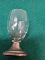 -	Port glas op zilveren voet, Verzamelen, Ophalen of Verzenden