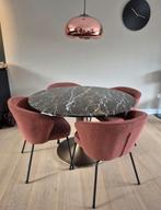 Ronde eettafel.met echt marmer blad. 1.20m doorsnee, Ophalen, Rond, Zo goed als nieuw, 100 tot 150 cm