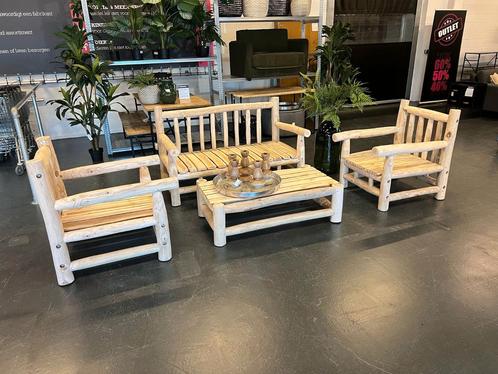 Massief houten lounge -set 4 delig benoa bali nieuw, Tuin en Terras, Tuinsets en Loungesets, Nieuw, Hout, Ophalen