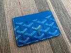 Nieuwstaat Goyard Saint Sulpice Card Wallet Holder Sky Blue, Ophalen of Verzenden, Zo goed als nieuw, Blauw, Leer