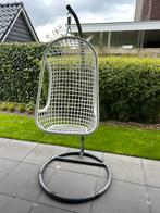 Hangstoel egg chair | rotan | met standaard, Huis en Inrichting, Riet of Rotan, Gebruikt, Trendy landelijk, Wit