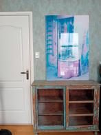 Vitrinekast oud hout uit India, Huis en Inrichting, Kasten | Schoenenkasten, Ophalen