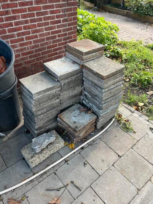 Gratis betontegels 30x30, Tuin en Terras, Tegels en Klinkers, Gebruikt, Terrastegels, Beton, 10 m² of meer, Ophalen