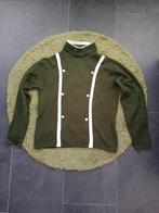 Vintage jaren 60 mod, space age groen witte koltrui, S-M, Maat 38/40 (M), Verzenden, Zo goed als nieuw, Vintage