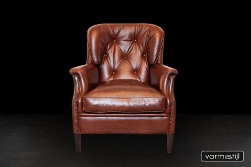 Bendic chesterfield looks, Huis en Inrichting, Fauteuils, Zo goed als nieuw, Leer, 75 tot 100 cm, 75 tot 100 cm, Ophalen of Verzenden