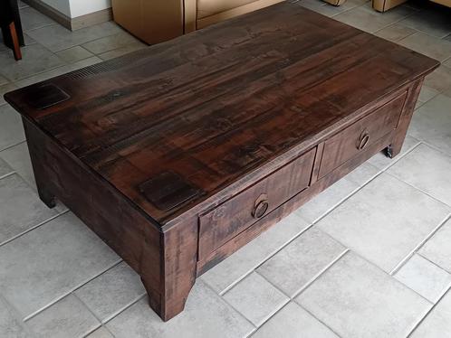 Charmante salontafel koloniale stijl, Huis en Inrichting, Tafels | Salontafels, Gebruikt, Minder dan 50 cm, Minder dan 50 cm, 100 tot 150 cm