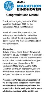 Startbewijs ASML Halve Marathon Eindhoven, Eén persoon